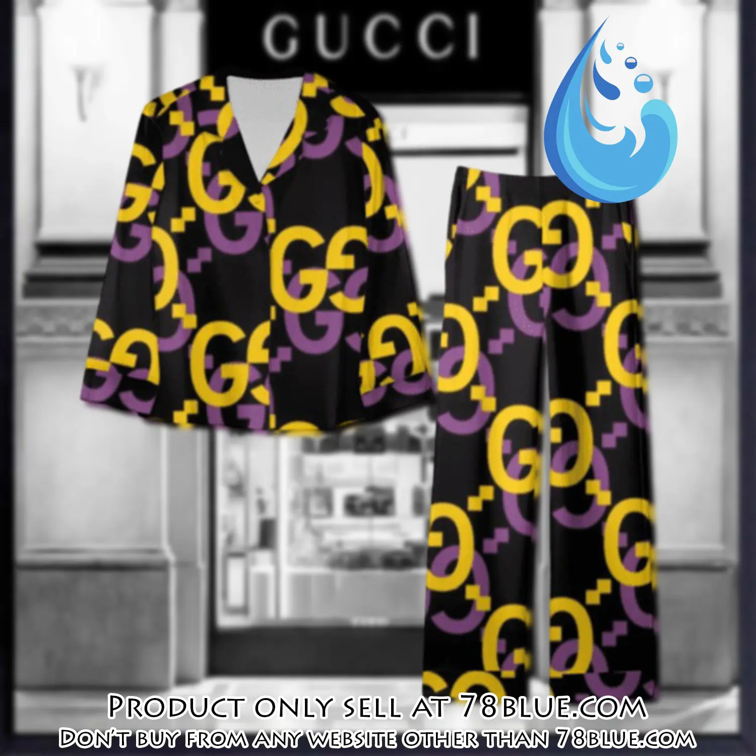 Trending luxury gc satin pajama set pjs1058 78b2033055